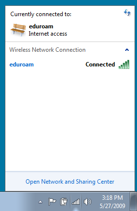 Eduroam connected