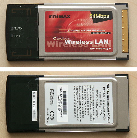 Testovaná karta EDIMAX EW7108PCg
