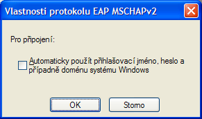 Vlastnosti protokolu EAP-MsCHAPv2