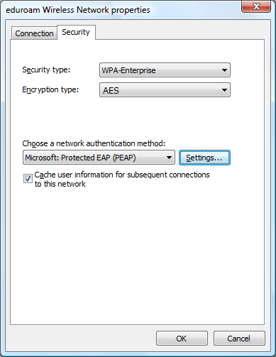 Eduroam properties - Security